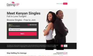 Kenya Dating VIP Homepage Image